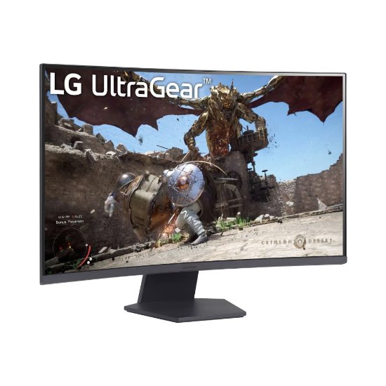 Gaming monitor 31.5" LG UltraGear 32GS60QC-B.AEU, QHD, VA, 180Hz, 1ms, 300cd/m2, FreeSync, ukrivljeni, črni