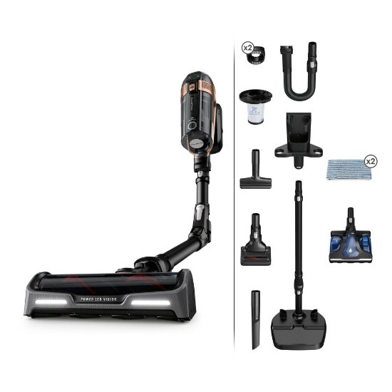 sesalnik ROWENTA RH99G1WO X-FORCE FLEX 15.60 ANIMA AQUA, bežični, palčni, 32.4 V, 0.9l, 80 min, črni