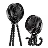 Ventilator MIKAMAX Flex Fan, baterijski, fleksibilni stalak, crni