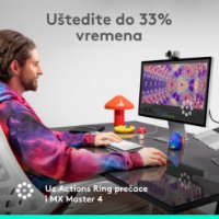Miš LOGITECH MX Master 4, za Mac, optički, bežični, BT, bijeli