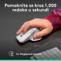 Miš LOGITECH MX Master 4, za Mac, optički, bežični, BT, bijeli