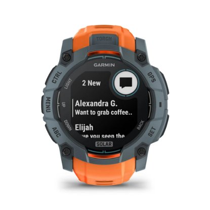 Pametna ura GARMIN Instinct 3 Solar 50mm, GPS, HR, Pametna obvestila, oranžni