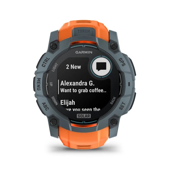 Pametna ura GARMIN Instinct 3 Solar 50mm, GPS, HR, Pametna obvestila, oranžni