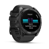 Pametna ura GARMIN Fenix 8, 51mm, AMOLED, multisport, sivi/črni remen