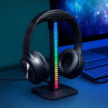 Stalak za slušalice SATZUMA, RGB, crni