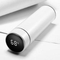 Termos boca sa prikazom temperature MJ SWB001, 0.4L, nehrđajući čelik, bijela