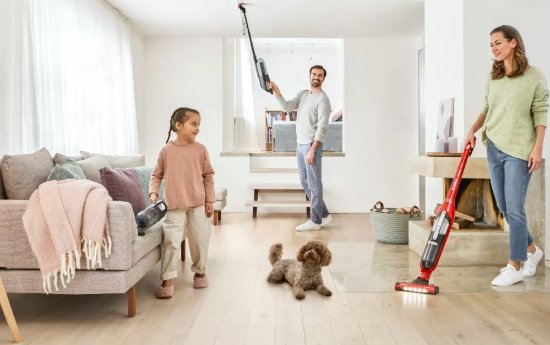 sesalnik BOSCH BBH3ZOO28, palčni, 2 u 1, 25,2 V, Flexxo Gen2, ProAnimal, palčni, rdeči