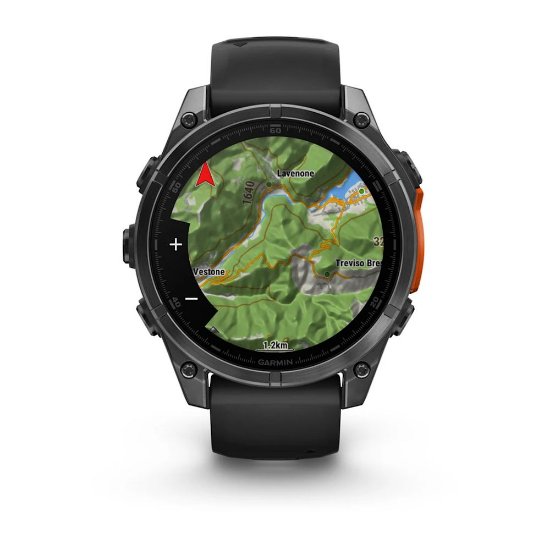 Pametna ura GARMIN Fenix 8, 47mm, AMOLED, multisport, sivi/črni remen