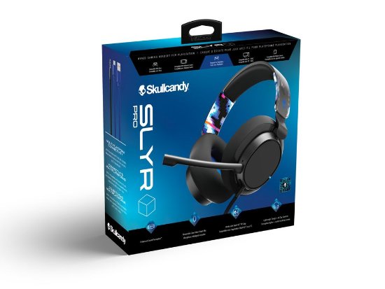 slušalke SKULLCANDY SLYR PRO PLAYSTATION GAMING WIRED OVER EAR, brezžične, over-ear, mikrofon, črne