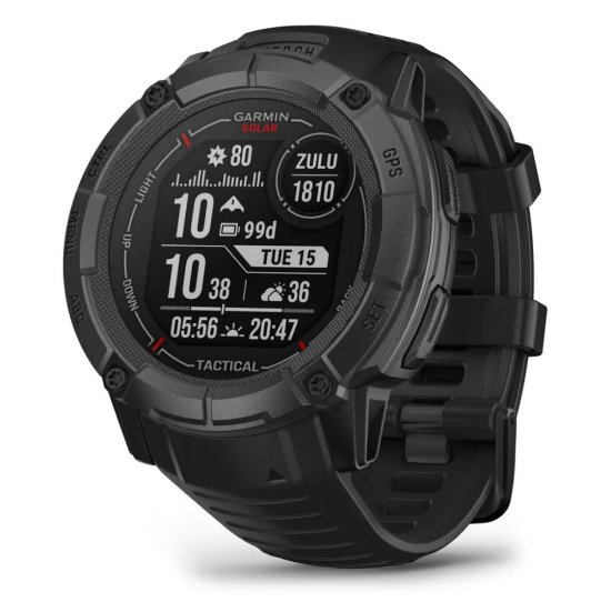 Pametna ura GARMIN Instinct 2X Solar Tactical Edition, HR, GPS, multisport, črno/črni