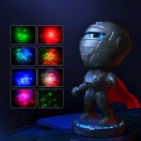 Laserski projektor LONVIS Mecha Warrior, 8 vrsta projekcija, daljinski upravljač, sivi