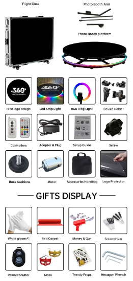 Photo Booth 360, metalni, 100 cm