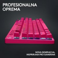 Tipkovnica LOGITECH G Pro X TKL LIGHTSPEED, mehanička, tactile, brezžična, RGB, roza