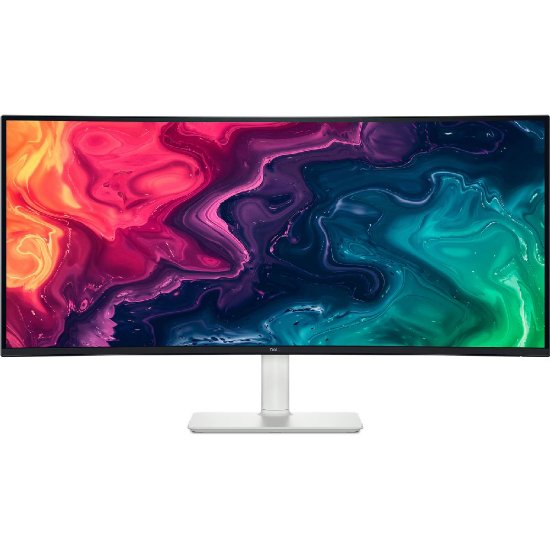 Igralni monitor 34" DELL S3425DW, UWQHD, VA, 120Hz, 1ms, 300cd/m2, FreeSync, ukrivljen, zvočniki, bel