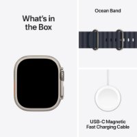 Pametna ura APPLE Watch Ultra2 v2 Cellular, 49mm Natural Titanium Case with Navy Ocean Band
