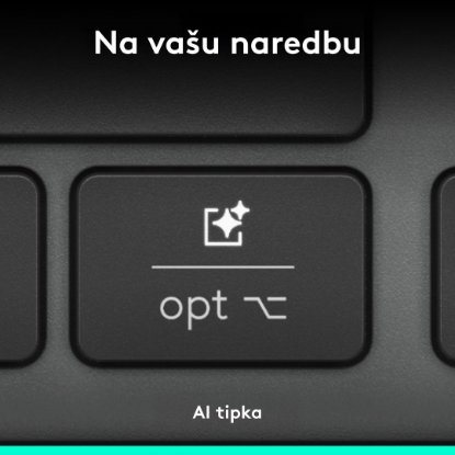 Tipkovnica LOGITECH Signature Slim Solar+, bežična, bluetooth, crna