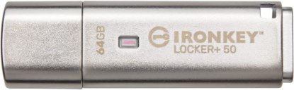 USB ključek 3.2 FLASH DRIVE, 64GB, KINGSTON Ironkey Locker+ 50, IKLP50/64GB, XTS-AES enkripcija, srebrni