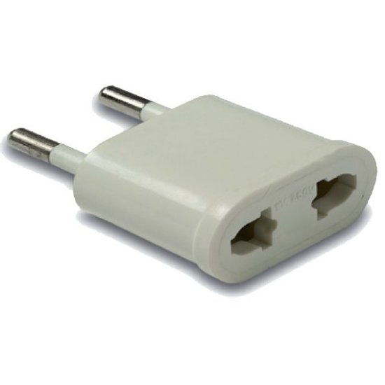 Potovalni adapter FAMATEL, US - EU, beli