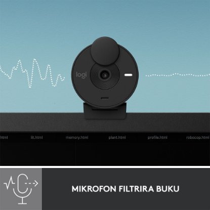 Web kamera LOGITECH Brio 300, črna