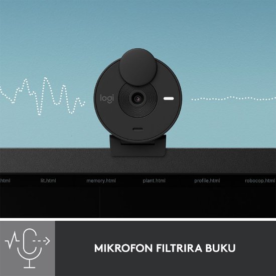 Web kamera LOGITECH Brio 300, črna