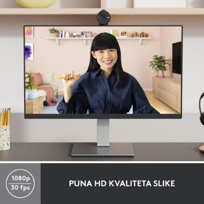 Web kamera LOGITECH Brio 300, črna