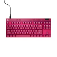 Tipkovnica Logitech Pro X TKL Rapid, mehanička, tactile, RGB, US Layout, USB, roza