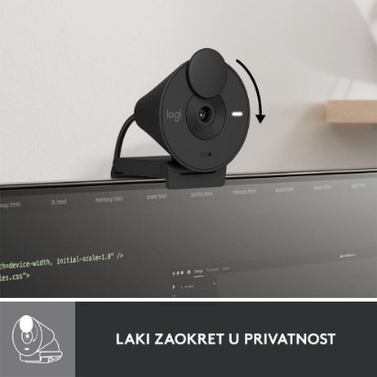 Web kamera LOGITECH Brio 300, črna