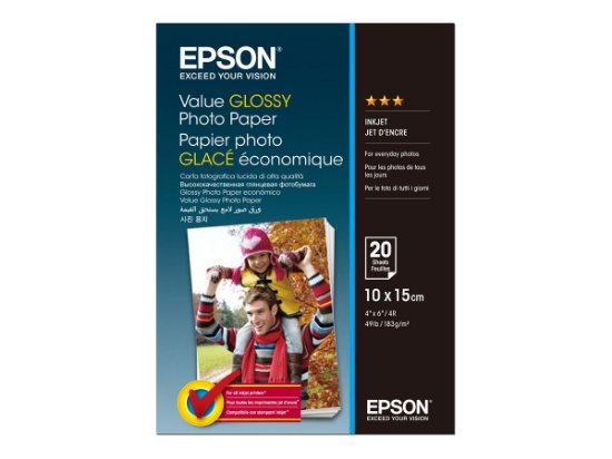 Foto papir EPSON Value, Glossy, 10x15cm, 20 listov