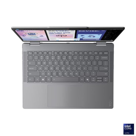 Prenosnik LENOVO Yoga 7 83JQ0029SC / Core Ultra 5 226V, 16GB, 1TB SSD, Intel Arc grafika, 14" WUXGA OLED zaslon na dotik, brez operacijskega sistema, siv