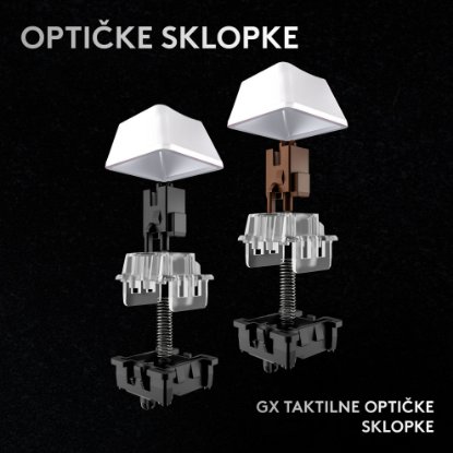 Tipkovnica LOGITECH Pro X 60 LIGHTSPEED, mehanička, brezžična RGB bela