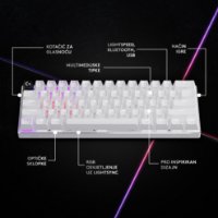 Tipkovnica LOGITECH Pro X 60 LIGHTSPEED, mehanička, brezžična RGB bela