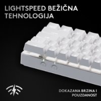 Tipkovnica LOGITECH Pro X 60 LIGHTSPEED, mehanička, brezžična RGB bela