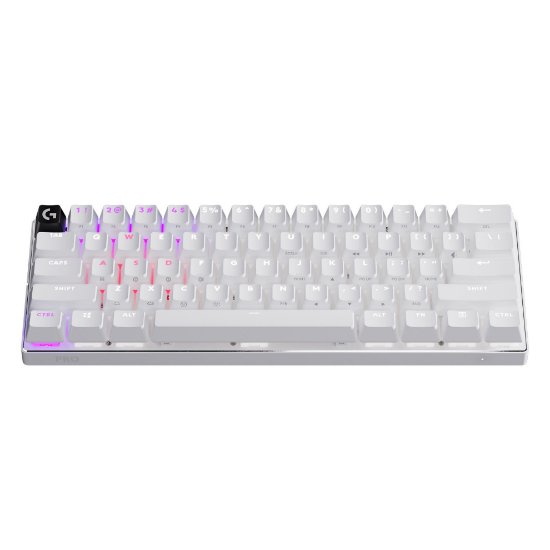 Tipkovnica LOGITECH Pro X 60 LIGHTSPEED, mehanička, brezžična RGB bela
