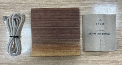 OPEN BOX - Bežični punjač TREED Dark Walnut Qi, 15W, MagSafe