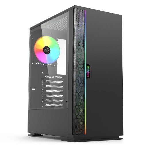 Ohišje BIT FORCE ORION ARGB-2, MIDI, ATX, window, črno, bez napajalnika