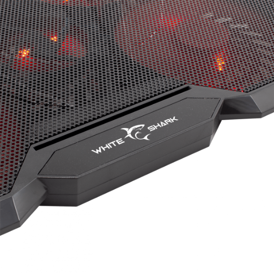 Hlajenje za prenosni računalnik WHITE SHARK Ice Wizard, do 17,3", črno.