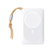 Mobilni USB polnilec VEGER MagOn, 10000 mAh magnetni, brezžični, beli