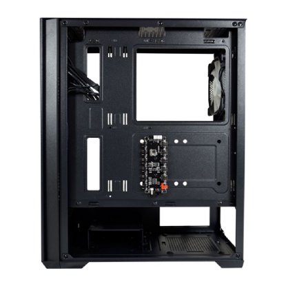 Ohišje LC POWER LC-717B-ON Meshwork_L Dark, MIDI, ATX, steklo, črno, brez napajalnika