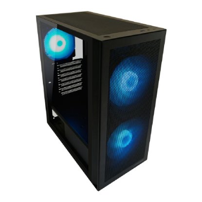 Ohišje LC POWER LC-717B-ON Meshwork_L Dark, MIDI, ATX, steklo, črno, brez napajalnika