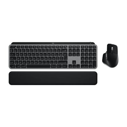 Tipkovnica + Miška LOGITECH MX Keys S Combo za Mac, brezžična, siva