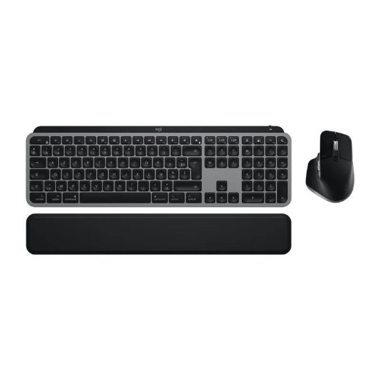 Tipkovnica + Miška LOGITECH MX Keys S Combo za Mac, brezžična, siva