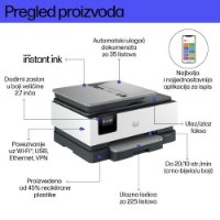 Multifunkcijski Tiskalnik HP OfficeJet Pro 8122e , 405U3B, Tiskalnik/scanner/copy, 4800dpi, WiFi, LAN, USB, beli, Instant Ink
