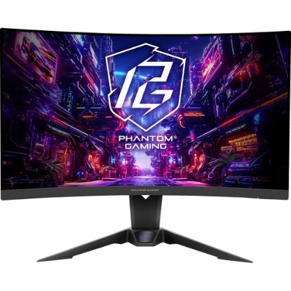 Gaming monitor 27" ASROCK PG27QRT2A, QHD, VA, 180Hz, 1ms, 300cd/m2, FreeSync, ukrivljen, zvočnici, črni