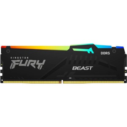 RAM pomnilnik PC-51200, 16GB, KINGSTON Fury Beast RGB KF564C32BBA-16, XMP, DDR5 6400MHz