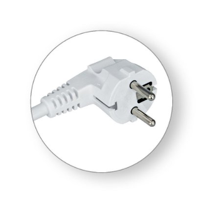 Naponski kabel COMMEL H05VV-F 3G2,5, 2m, bijeli