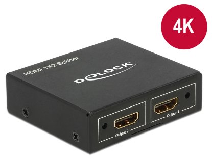 razdelnik HDMI DELOCK Switch, HDMI In na 2x HDMI out, 4K