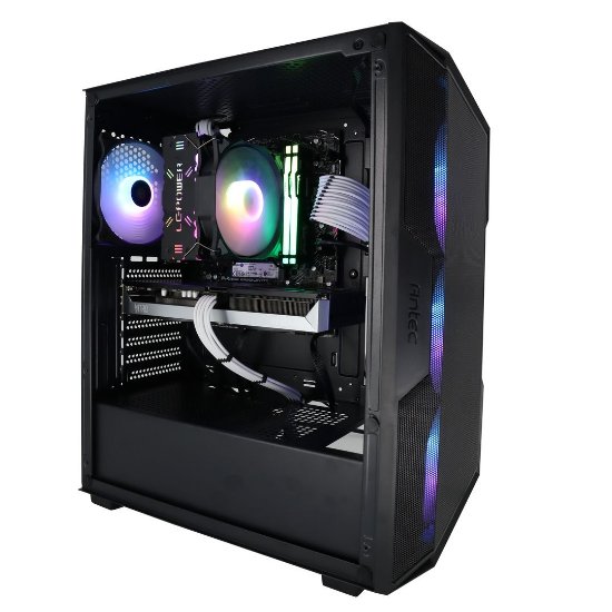 PREDNAROČILO - Računalnik EPOCH Io / Ryzen 5 7500F, 16GB DDR5, 1TB SSD NVMe, Intel Arc B570 10GB, WiFi, Windows 11, črn