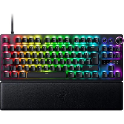 Tipkovnica RAZER Huntsman V3 Pro Tenkeyless 8KHz, Analog Optical Switch Gen 2, RGB, UK Layout, USB, črna