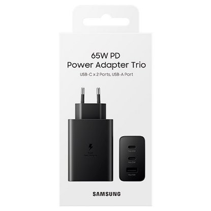 OPEN BOX - Namizni polnilnik SAMSUNG Power Adapter Trio, 2x USB-C, 1x USB-A, 65W