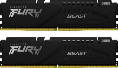 RAM pomnilnik PC-41600, 16GB, KINGSTON Fury Beast Black KF552C40BBK2-16, XMP, DDR5 5200MHz, 2x8GB